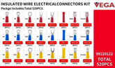 Insulated cable lug set from 0.5 to 10 mm 520 units